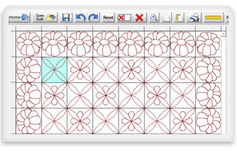 quilt layout screen in Quilter's Crative Design